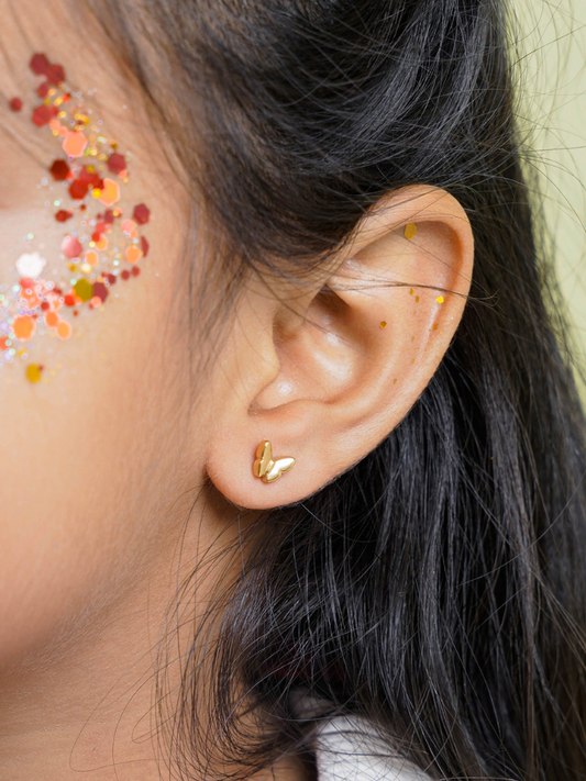 Small Gold Butterfly Stud Earrings