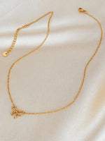 Load image into Gallery viewer, Gold Bow Pendant Necklace