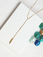 Load image into Gallery viewer, Sleek Gold Drop Necklace