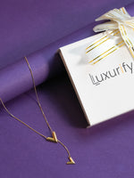 Load image into Gallery viewer, Long Gold Pendant Necklace