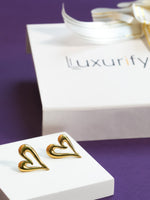 Load image into Gallery viewer, Golden Heartbeat Earrings