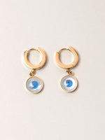 Load image into Gallery viewer, Round Evil Eye Drop Earring