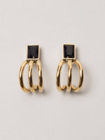 Load image into Gallery viewer, Stylish Black Zircon Stud Multitube Earrings Luxurify Jewellery