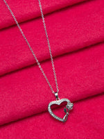 Load image into Gallery viewer, Heart Rose Flower Pendant