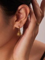 Load image into Gallery viewer, Golden Sun Drop Earrings