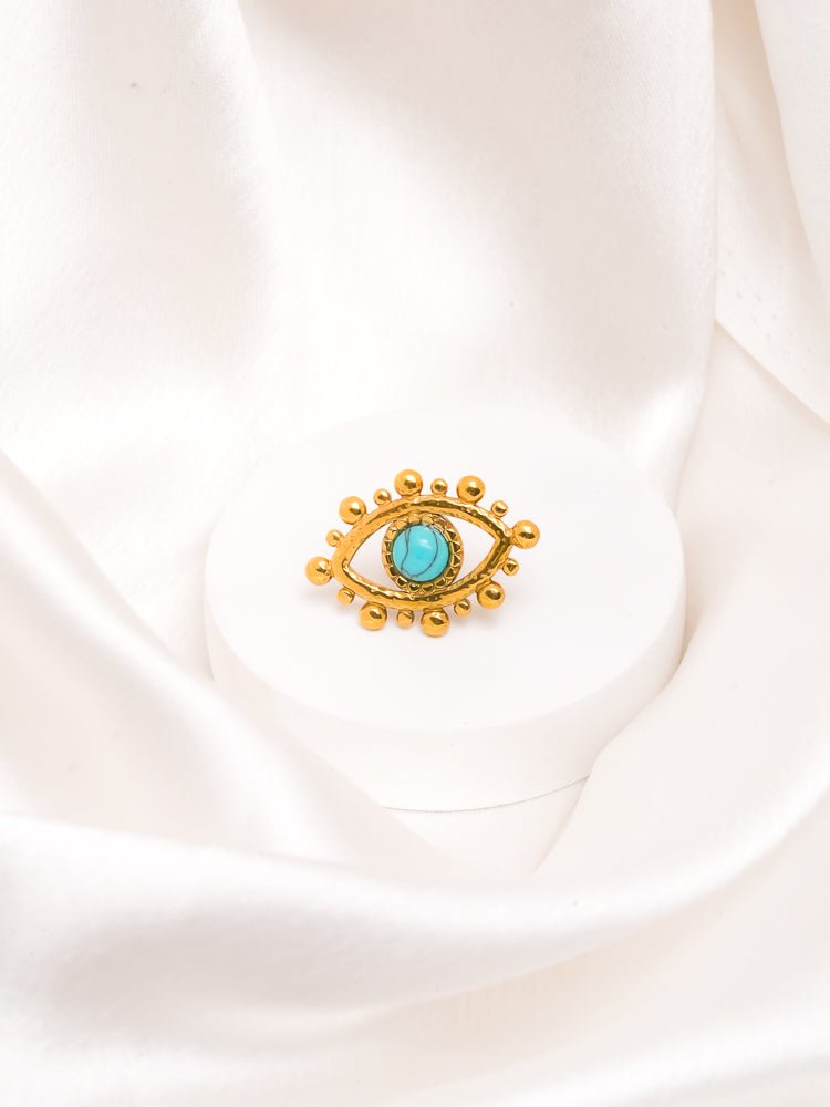 Turquoise Evil Eye Stud Earrings