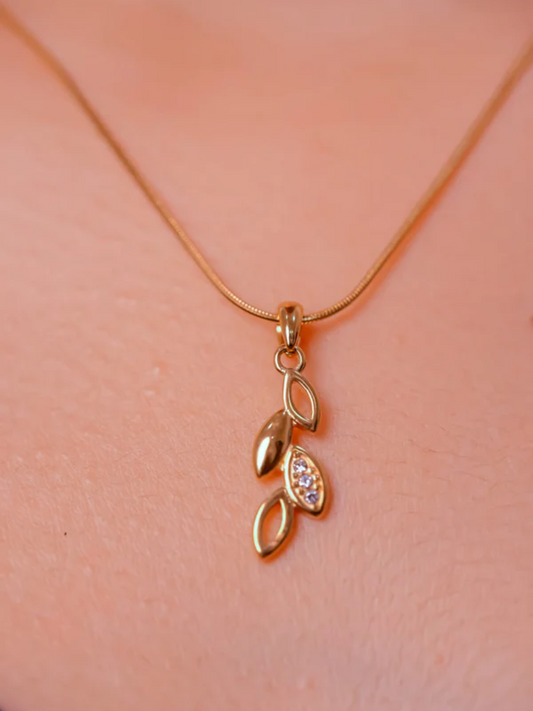 Gold Leaf Pendant for Women