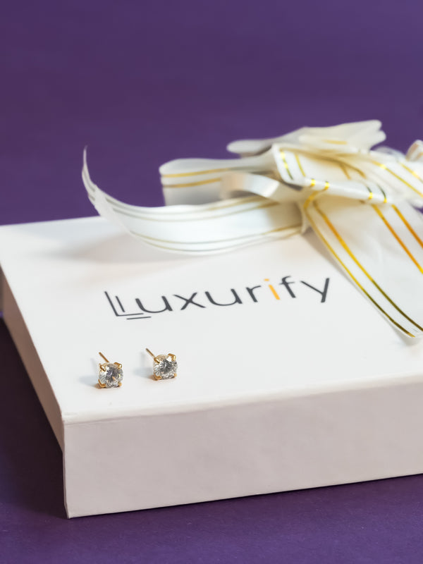 Solitaire Stud Earrings for Women