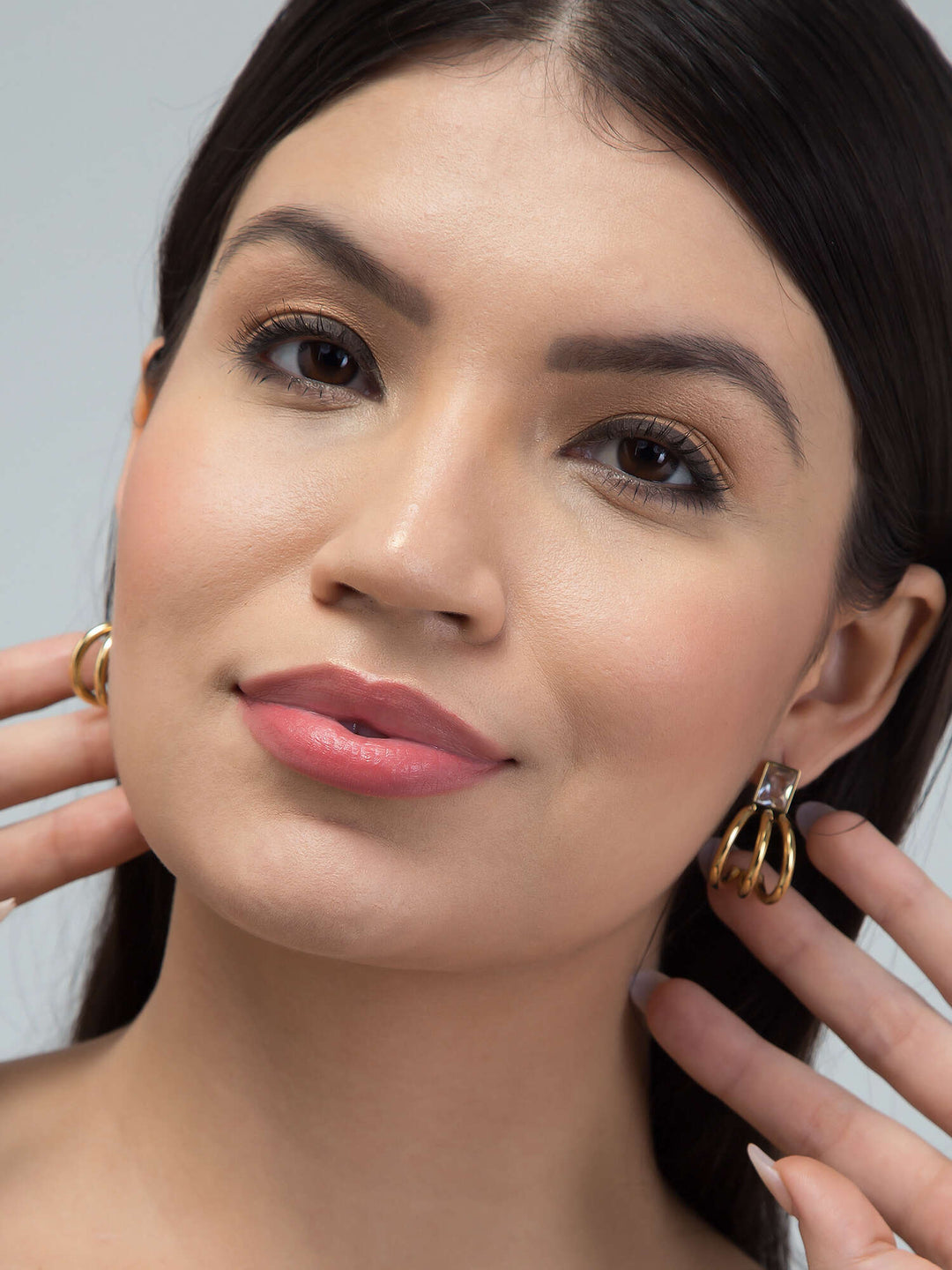 Stylish White Stone Stud Multitube Earrings Luxurify Jewellery