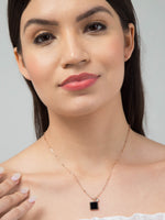 Load image into Gallery viewer, Black Square Pendant
