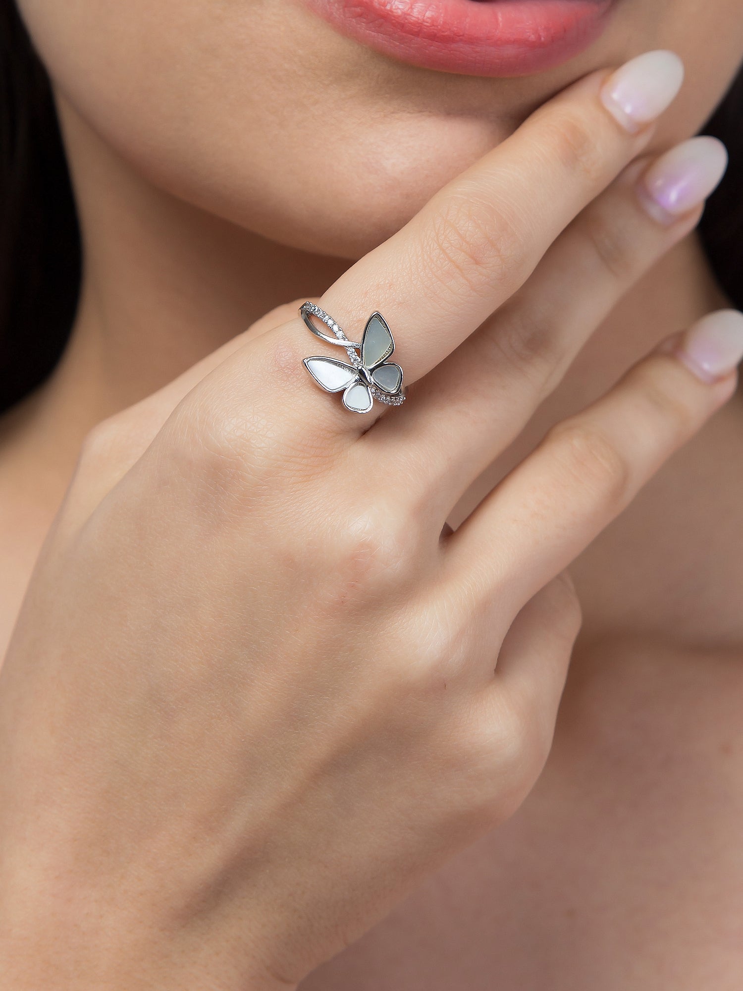 Silver Butterfly Ring