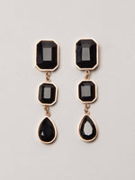 Load image into Gallery viewer, Black Stone Gold Plated Earring Luxurify Jewellery
