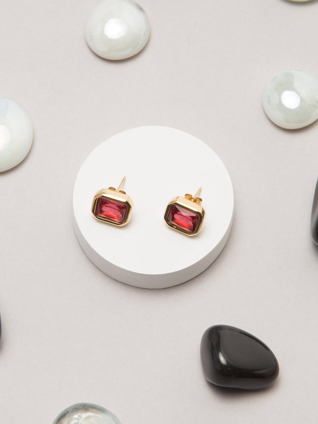 Ruby Crystal Earring