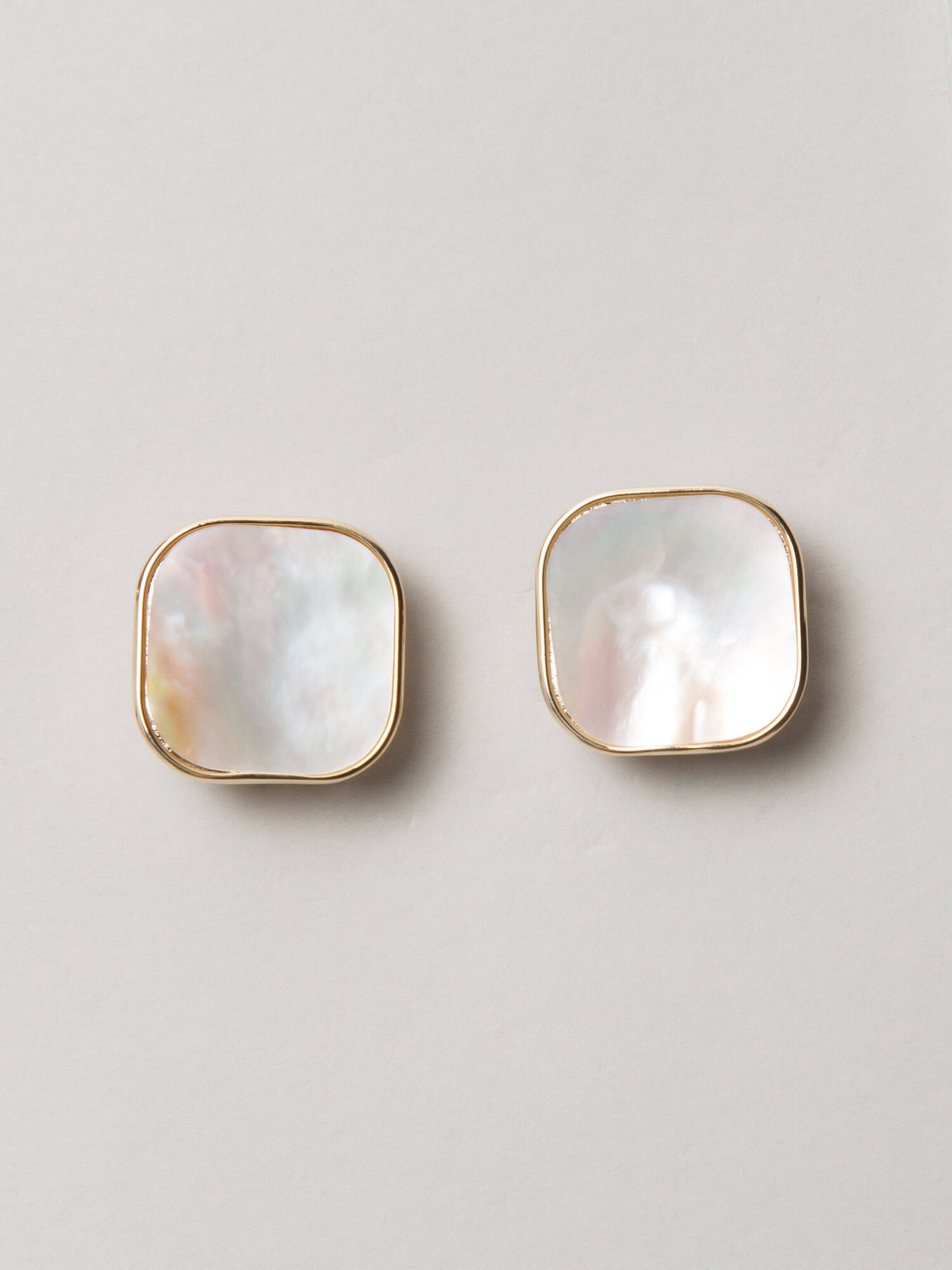 Square Shape White Pearl Earring