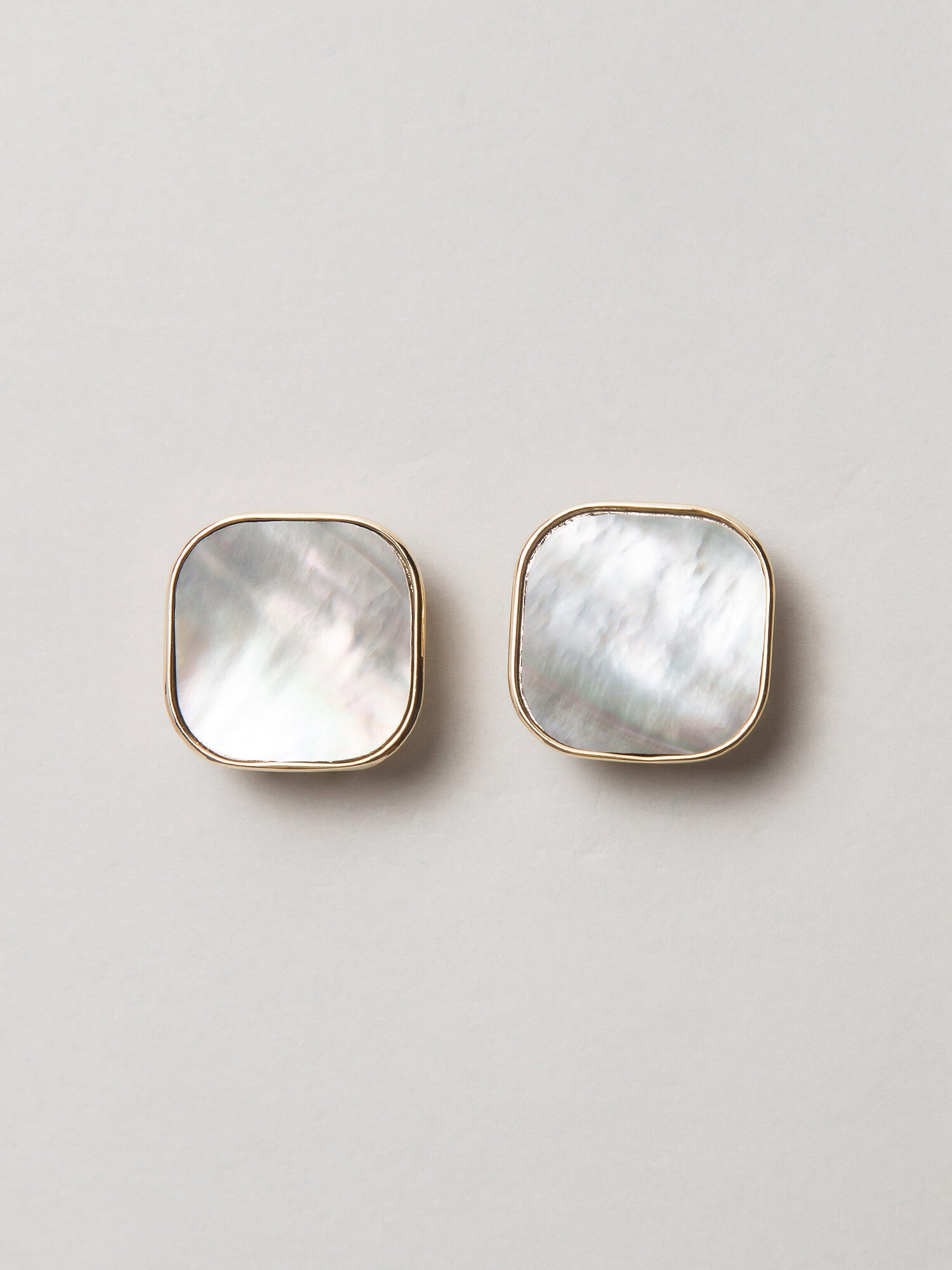 Square Shape White Pearl Earring