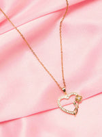 Load image into Gallery viewer,  Gold Heart Rose Pendant
