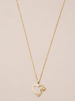 Load image into Gallery viewer,  Gold Heart Rose Pendant
