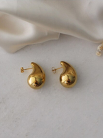 Load image into Gallery viewer, Golden Drop Curve Earrings
