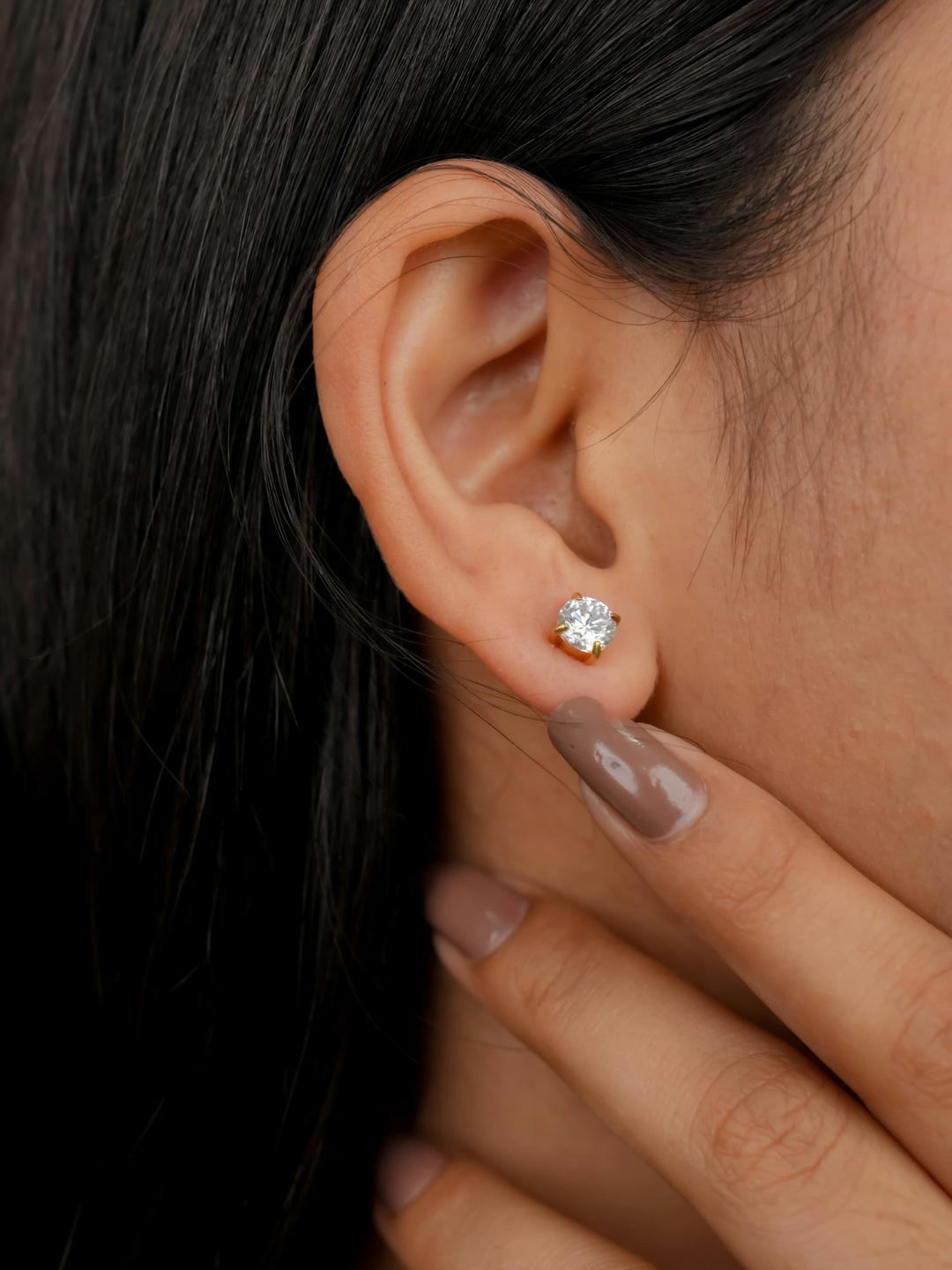Solitaire Stud Earrings for Women