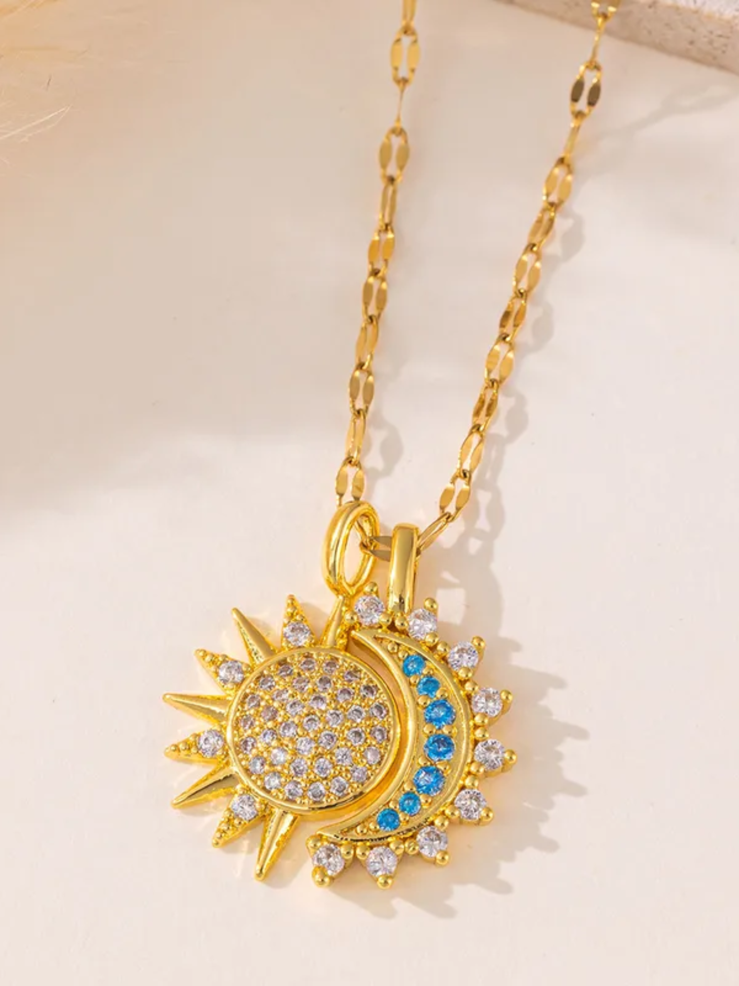 Sun and Moon Pendant Necklace