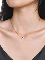 Load image into Gallery viewer, Tiny Blue Eye Necklace for Women
