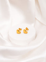 Load image into Gallery viewer, Minimal Gold Heart Stud Earrings

