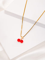 Load image into Gallery viewer, Cherry Pendant and Earring Set
