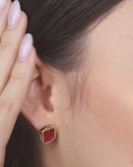 Load and play video in Gallery viewer, Ruby Crystal Earring
