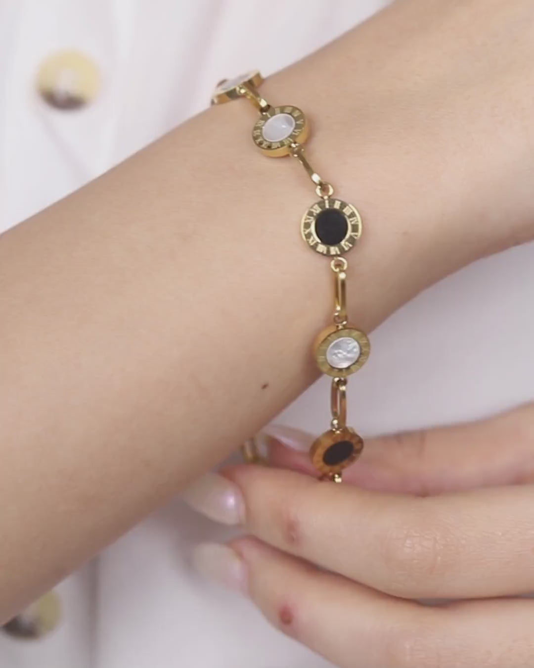 Monochrome Coin Bracelet